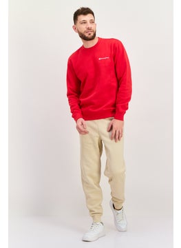 Champion Men Sportswear Fit Long Sleeves Outdoor Sweatshirt, Red  - Image 4