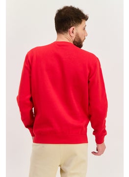 Champion Men Sportswear Fit Long Sleeves Outdoor Sweatshirt, Red  - Image 2