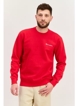 Champion Men Sportswear Fit Long Sleeves Outdoor Sweatshirt, Red  - Image 1