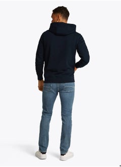 TOMMY HILFIGER Men's Logo Drawstring Hoody - Cotton, Blue  - Image 5