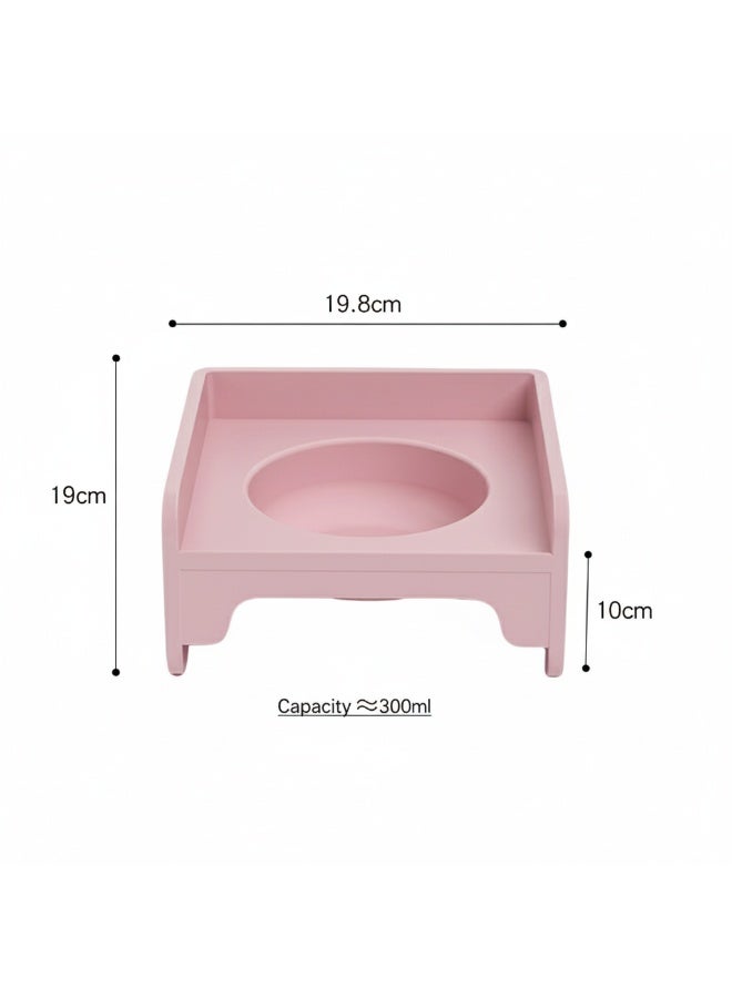 EPET Elevated Pet Bowl for Cats & Small Dogs - Raised Ceramic Food Water Dish - Modern Anti-Vomit Design Ergonomic Feeder Stand (Pink) - Image 2