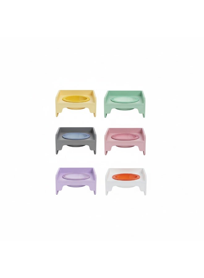 EPET Elevated Pet Bowl for Cats & Small Dogs - Raised Ceramic Food Water Dish - Modern Anti-Vomit Design Ergonomic Feeder Stand (Pink) - Image 5