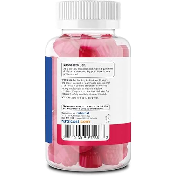 Nutricost Fiber Gummies (Berry Flavored) 60 Gummies - Dietary Fiber Supplement with Chicory Root, 6g per Serving, Vegan, 30 Servings - Image 4