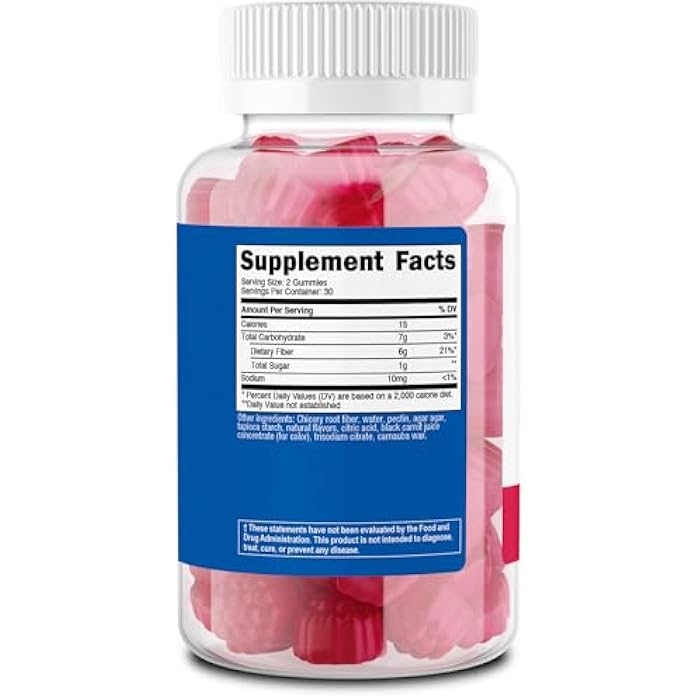 Nutricost Fiber Gummies (Berry Flavored) 60 Gummies - Dietary Fiber Supplement with Chicory Root, 6g per Serving, Vegan, 30 Servings - Image 5