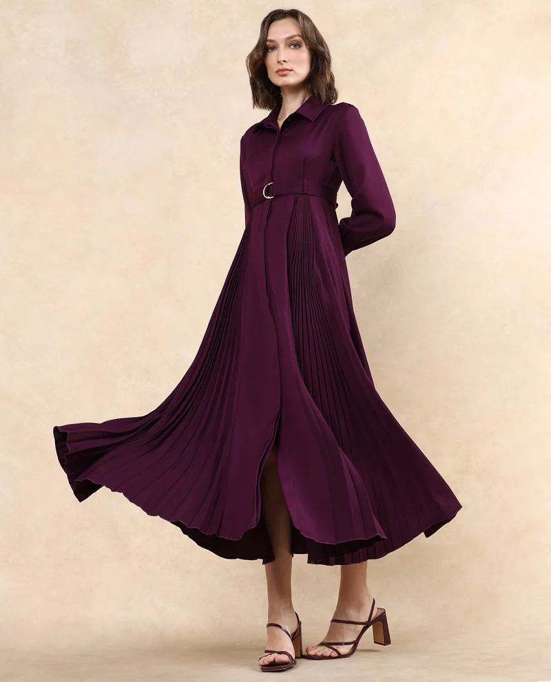 Rareism Women's Formal Dress With Pleated Detail