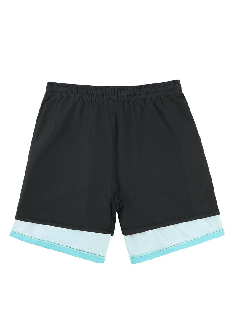 Men's Swim Trunks Board Shorts, Quick Dry with Compression Liner, 5.5" Inseam Swim Shorts, Beach Shorts Bathing Suits Beach Wear (XL)  - Image 5