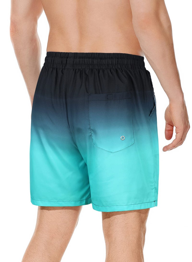 Men's Swim Trunks Board Shorts, Quick Dry with Compression Liner, 5.5" Inseam Swim Shorts, Beach Shorts Bathing Suits Beach Wear (XL)  - Image 2