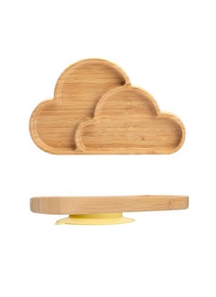 Generic Cute Cartoon Kids Sectioned Dinner Plate Cloud Dinner Plate Yellow 