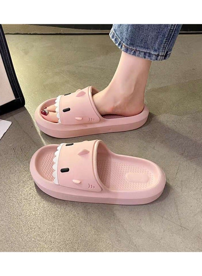 Cartoon slippers for couples, parent-child, cute slippers, indoor and outdoor cartoon non-slip beach sandals (pink) - Image 3