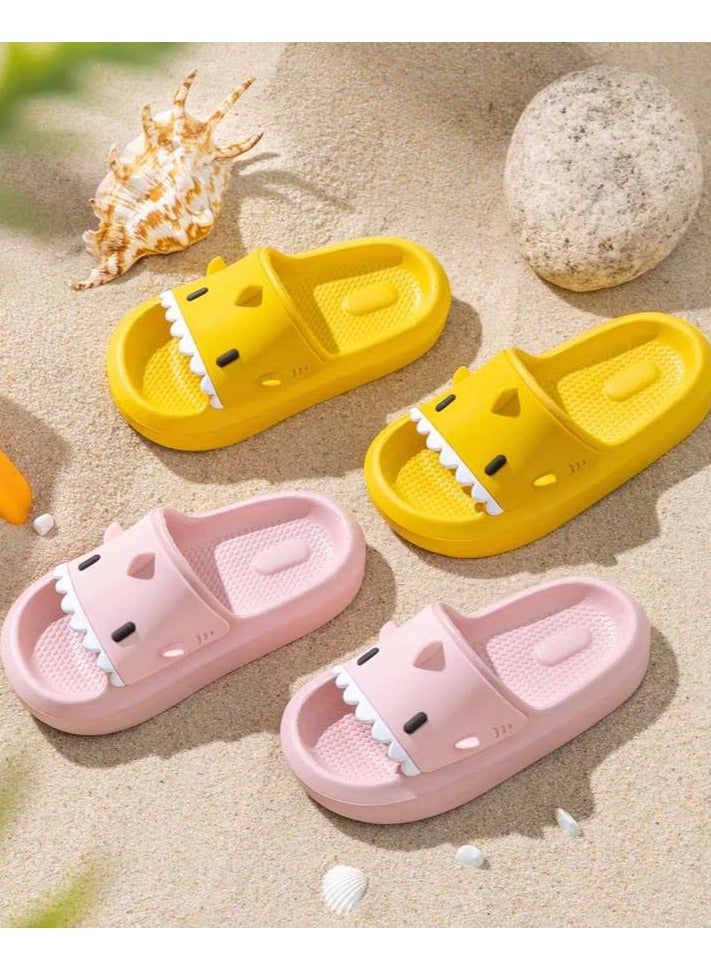Cartoon slippers for couples, parent-child, cute slippers, indoor and outdoor cartoon non-slip beach sandals (pink) - Image 4