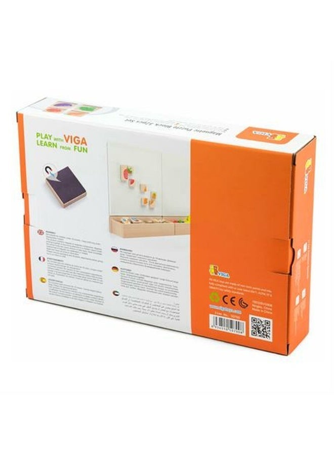 Viga Magnetic Puzzle Block  - 32Pcs Set Fruits - Image 3