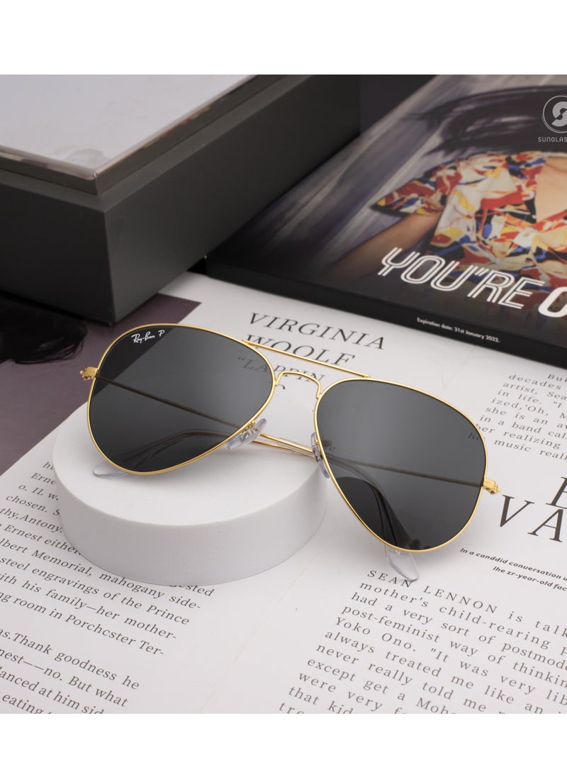 Ray-Ban Ray-Ban Fashion Pilot Sunglasses Gold Framed with Black UV Lenses  - Image 2