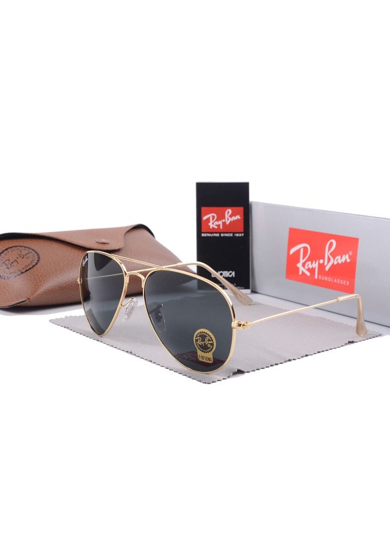 Ray-Ban Ray-Ban Fashion Pilot Sunglasses Gold Framed with Black UV Lenses  - Image 1