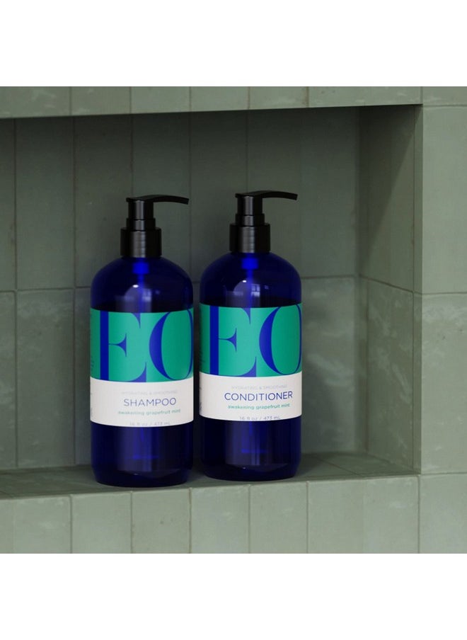 EO EO Shampoo and Conditioner Combo Pack, 16 Ounce Bottles (1 of Each), Grapefruit and Mint, Organic Plant Based, Hydrating & Smoothing For All Hair Types  - Image 3