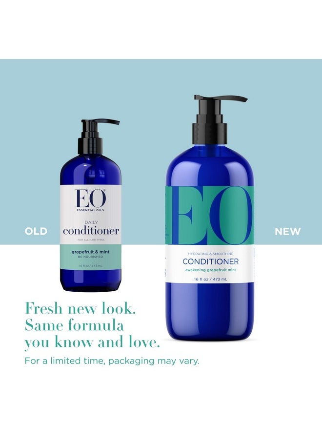 EO EO Shampoo and Conditioner Combo Pack, 16 Ounce Bottles (1 of Each), Grapefruit and Mint, Organic Plant Based, Hydrating & Smoothing For All Hair Types  - Image 2