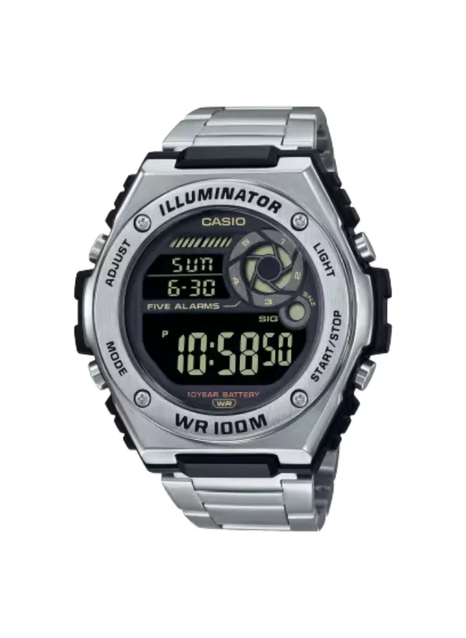 كاسيو Men's Resin Digital Watch MWD-100HD-1BVDF - 50.7 mm