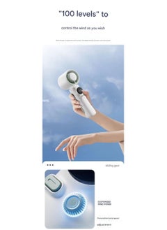 Portable Mini Handheld Fan, USB Rechargeable, 100-Speed Turbine, Digital Display, Ultra-Quiet Cooling，Free hanging rope - pzsku/Z784AB89BB55287F3938EZ/45/_/1740282047/f4694f14-2bce-4bcd-b327-df5db90bdb4f