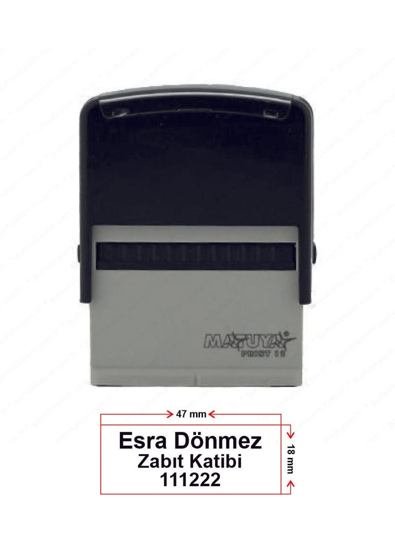 12 Name and Title Stamp