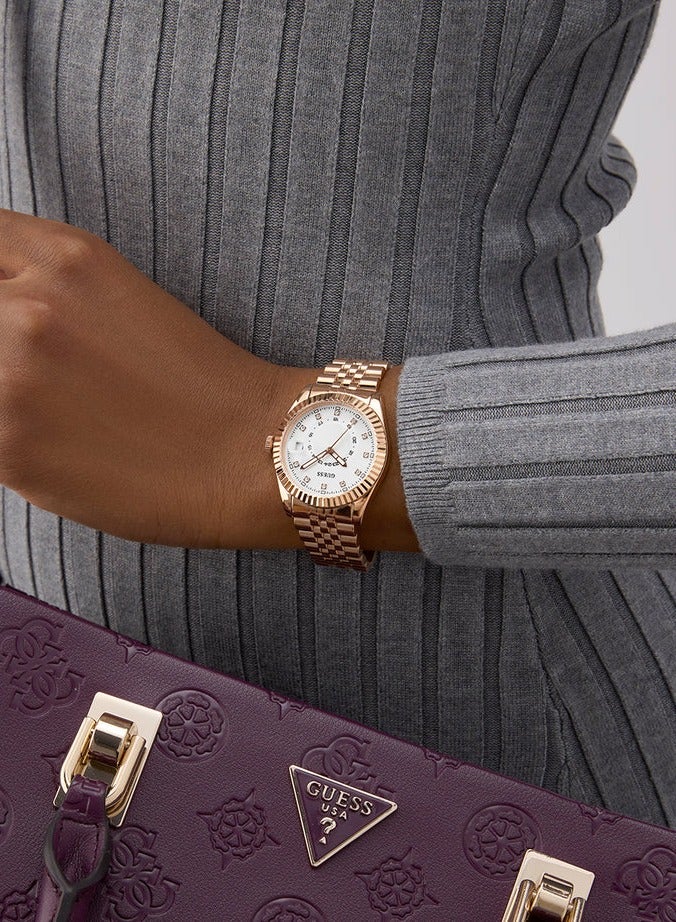 Guess Ladies Rose Gold Tone Multi-function Date Watch GW0936L4 - Image 5