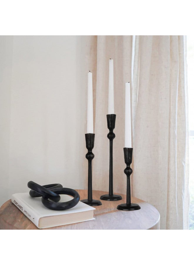 SUJUN Iron Taper Candle Holder - Set of 3 Decorative Candle Stand, Candlestick Holder for Wedding, Dinning, Party - Image 4
