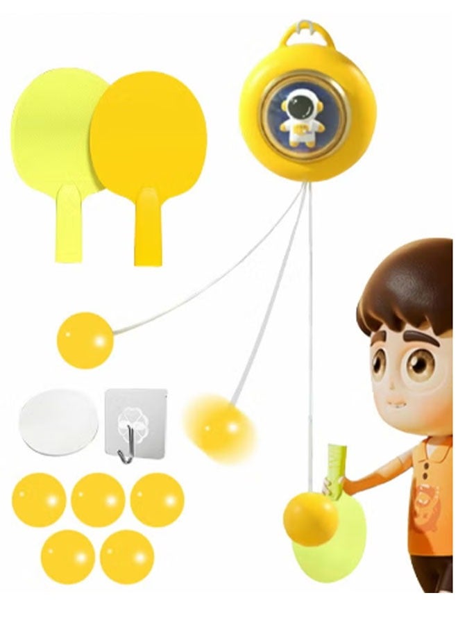 Geustos Hanging Table Tennis Trainer Release Stress Table Ball Game Toy,Self Training Toy, Fun Parent Child Interactive Game Table Tennis Toy,Indoor Sports Training Toys  - Image 1