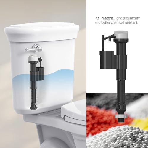 RT R&T A1250L Toilet Fill Valve Toilet Tank Parts Replacement Universal Toilet Repair Kit Inside Tank Quiet Fill Anti-Siphon - Image 2