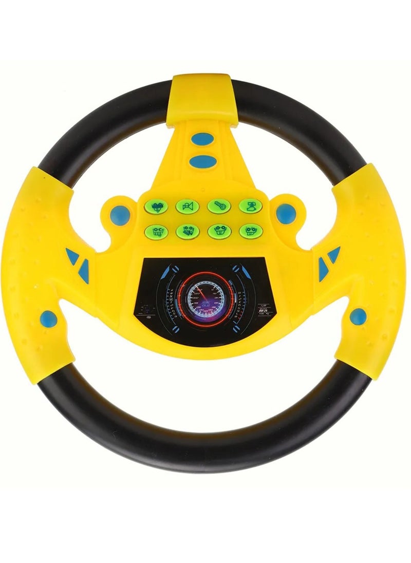 Velaurs Baby Co-Pilot Steering Wheel Simulator Musical Toy Yellow  - Image 3