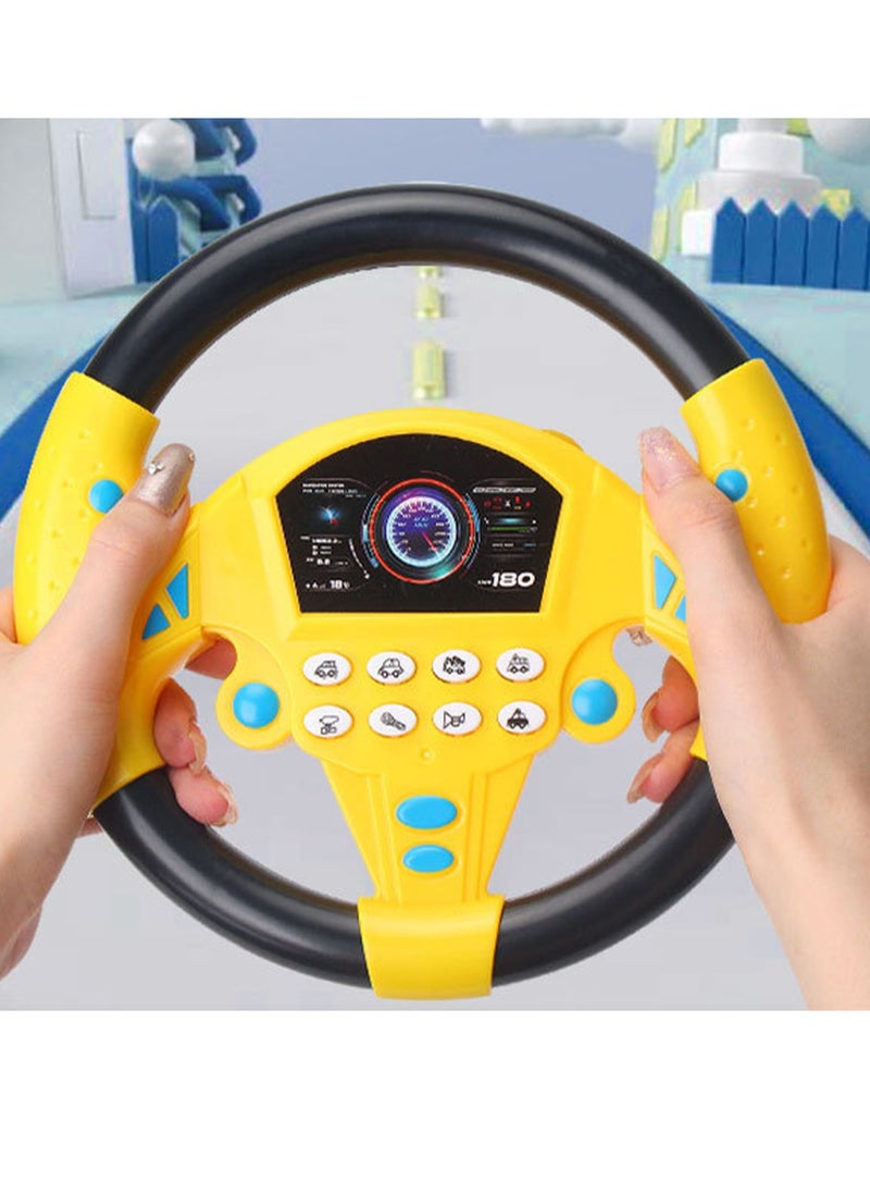 Velaurs Baby Co-Pilot Steering Wheel Simulator Musical Toy Yellow  - Image 4