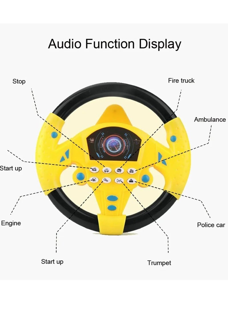 Velaurs Baby Co-Pilot Steering Wheel Simulator Musical Toy Yellow  - Image 5