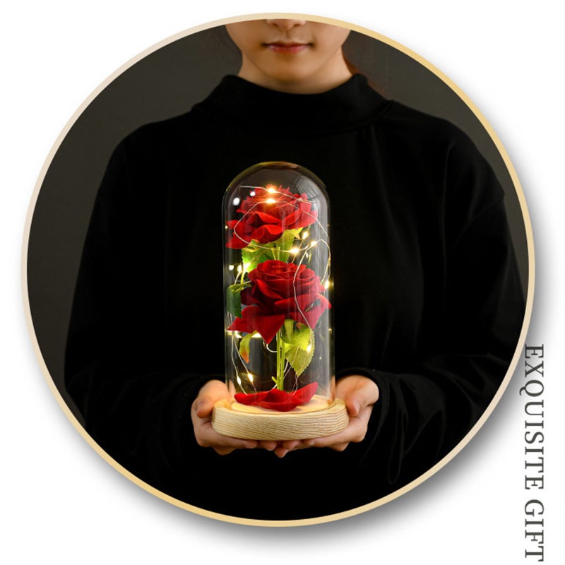 Birthday Gift, Beauty and The Beast Rose, mom Day Gifts for her, Women's Gifts, Rose for her, Rose Preserved Forever in Glass Dome, Romantic Decoration for Weddings - Image 3