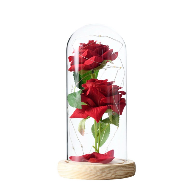 Birthday Gift, Beauty and The Beast Rose, mom Day Gifts for her, Women's Gifts, Rose for her, Rose Preserved Forever in Glass Dome, Romantic Decoration for Weddings - Image 2