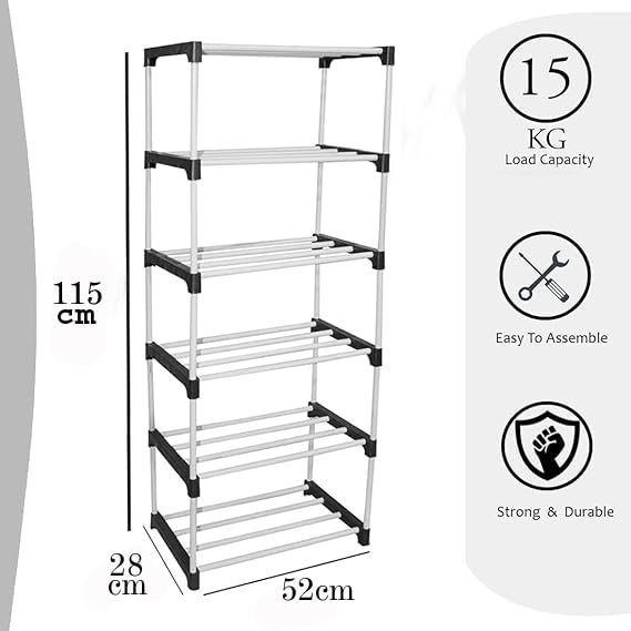 LOTSPEK 6 Layer Eco-Friendly Book Stand for Bedroom, Office & Library Expandable & Stackable Storage for Home & Office Space-Saving Leaning Bookcase for Modern Interiors Open Bookcase for Home,& Study - Image 2