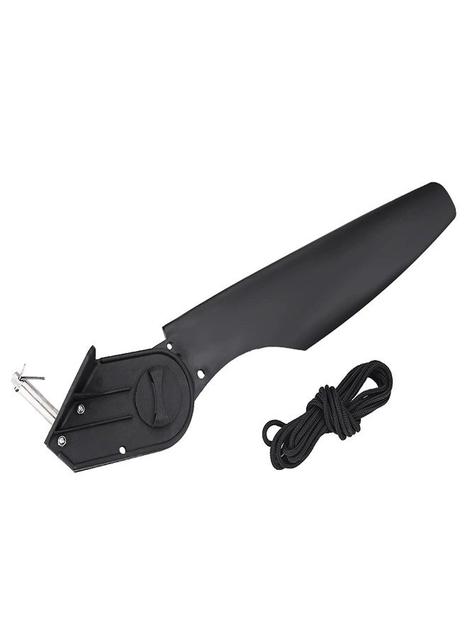 Dilwe Canoe Rudder, New Black Plastic Watercraft Canoe Kayak Angling Boat Kayak Fishing Boat Rudder Foot Direction Control Tackle Kits - Image 1