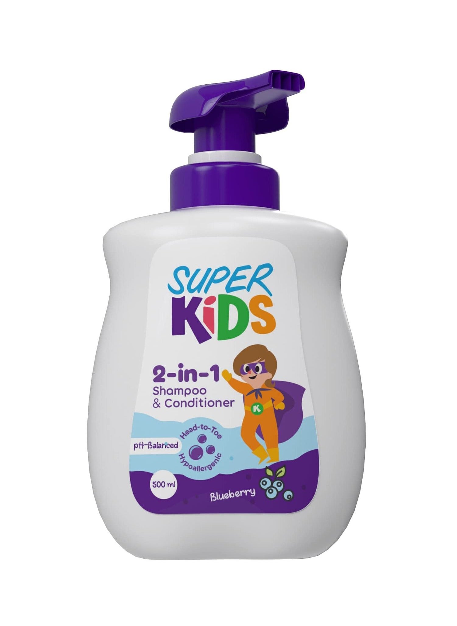 SUPER KIDS 2 IN 1 Kids Shampoo 500ML 