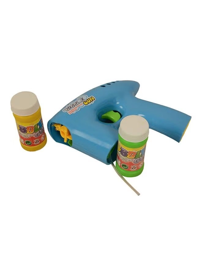 Rally Bubble Gun Toy for Kids with 2 Bubble Solution Bottles – Safe Blue Plastic Design for Outdoor Fun - Image 2