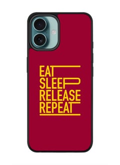 For iPhone 16 Plus Case [Compatible with MagSafe] Slim Magnetic cover Phone Case iPhone 16 Plus -Eat Sleep Release Repeat