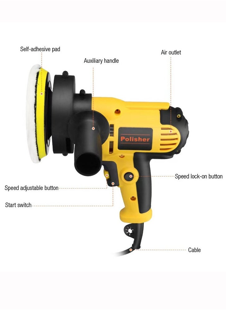 Merrystick Car Detailing Buffer Polisher Variable Speed Car Polisher, 700w 5 Inch, Dual Action Random Orbit, Removable Handle Car Waxing Cleaning Kit for Polishing Cars, Furniture, Floors, Metal  - Image 2
