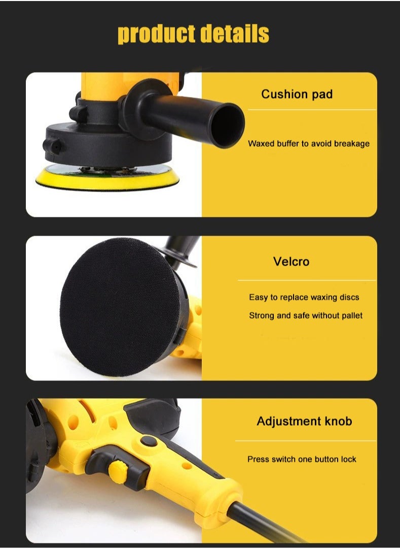 Merrystick Car Detailing Buffer Polisher Variable Speed Car Polisher, 700w 5 Inch, Dual Action Random Orbit, Removable Handle Car Waxing Cleaning Kit for Polishing Cars, Furniture, Floors, Metal  - Image 3