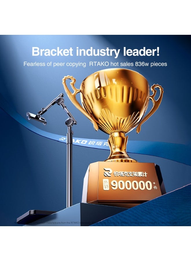 روتاكو حامل الهاتف/التابلت RTAKO LD057 أرضي قابل للدوران 360 درجة مع قفل ذاتي (1.8 متر، نسخة قابلة للتمديد) - ارتفاع 1.8 متر - Image 3