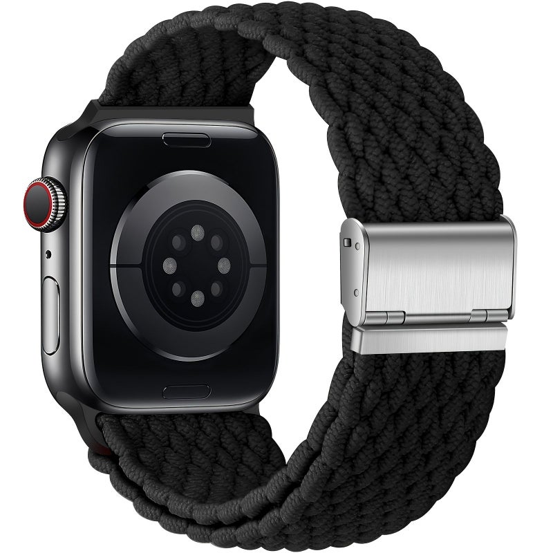 Space Grey Elastic Strap Compatible With Apple Watch 38 40 41 42 mm - Image 1