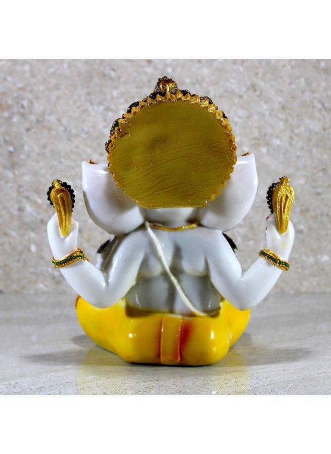 ESPLANADE ESPLANADE Resin Ganesha Ganesh Ganapati Murti Idol Statue Sculpture - Multi-Colour - 9" Inches  - Image 5