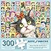 Bits and Pieces 300 Piece Puzzles for Adults 300 Large Pieces 18 x 24 Jigsaw Puzzles Cats Kitten No 2 Pieces Alike Cat Collage - Image 2