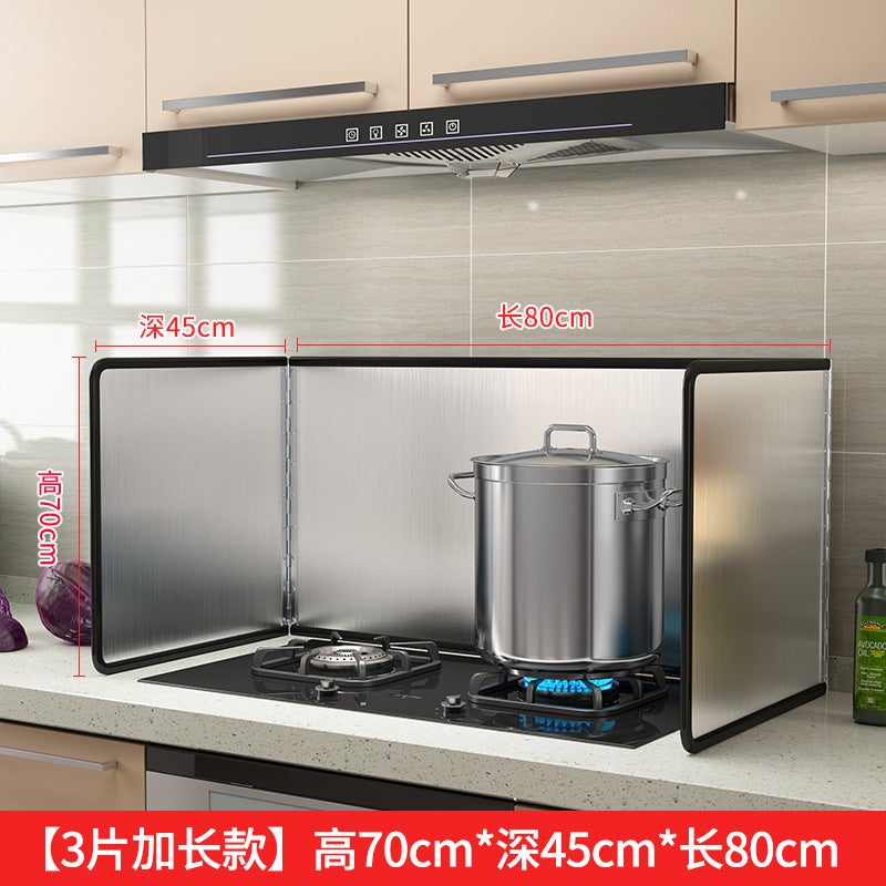 Stainless Steel Oil-Proof Plate Kitchen Oil-Proof Stove Oil-Proof Plate Creative Kitchen Supplies Stir-Fry Heat-Proof Splash-Proof Plate - Image 1