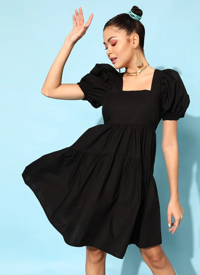 STREET 9 Black Tiered Dress for Women