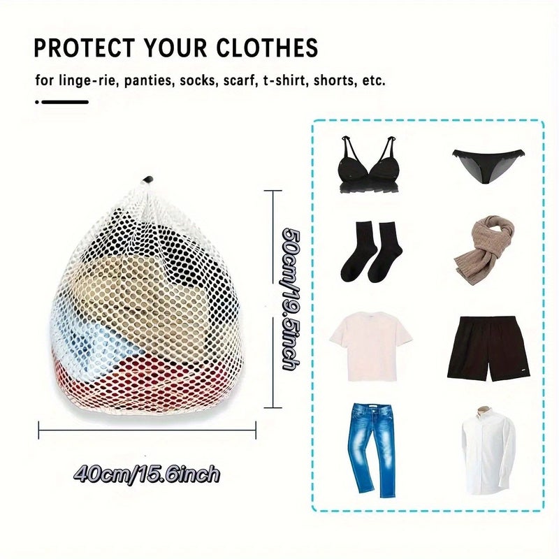 Fine Mesh Laundry Bags 15.75 x 19.69 Inch Pack of 2 for Washing Machines - Image 3