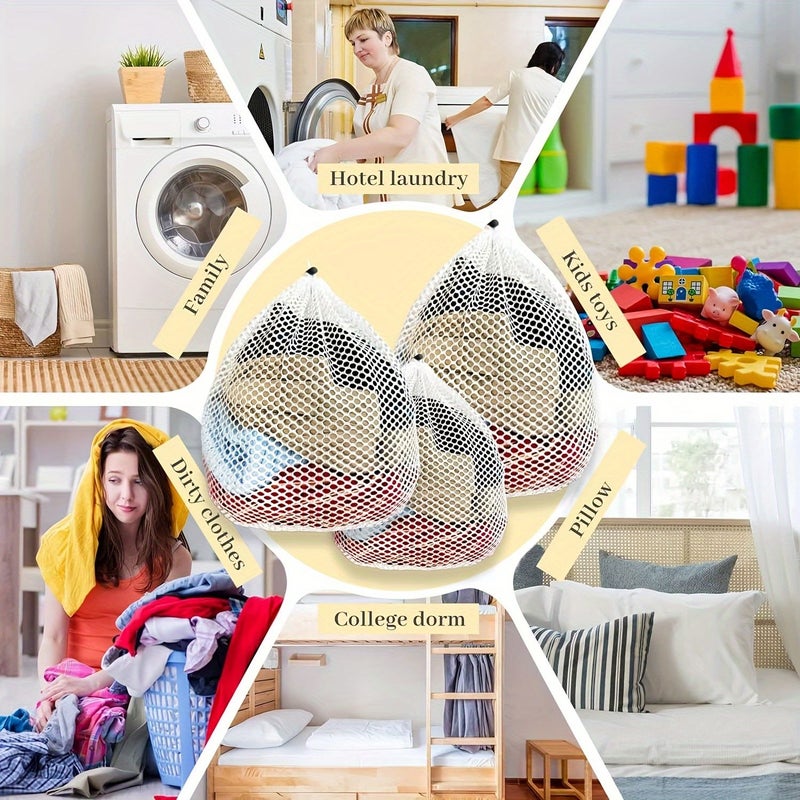 Fine Mesh Laundry Bags 15.75 x 19.69 Inch Pack of 2 for Washing Machines - Image 4