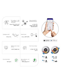 الخزف السعودي سخان مياه كهربائي ذكي  50 لترعامودي - SMART Wi-Fi  - Image 4
