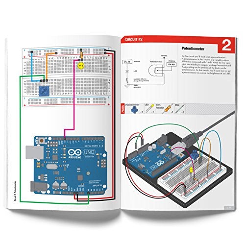 Vilros Arduino Uno Starter Kit - Includes Arduino Uno R3 Board, 190+ Electronics Components, Breadboard, Jumper Wires, DC Motor, Servo, Relay, Full-Color 72 Page Manual [190+ Pieces] - Image 3