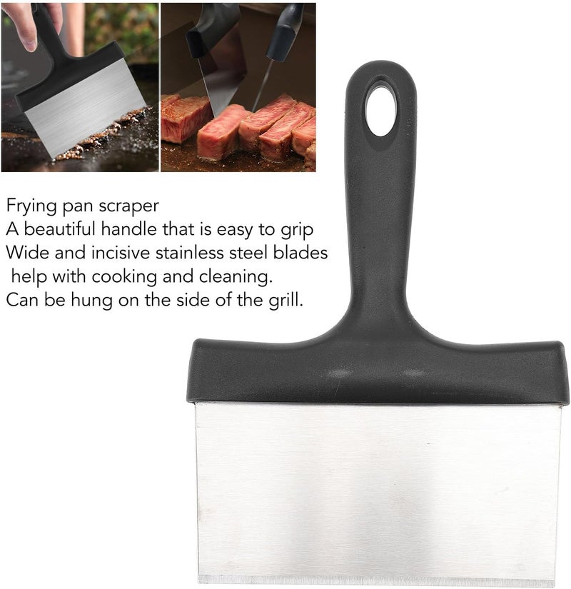 Griddle Washing Kit, Stainless Steel Scraper and Washing Brick Anti Hot Handle Sponge Cloth Multifunctional BBQ Cleaner for Griddle (14Pcs) - Image 5