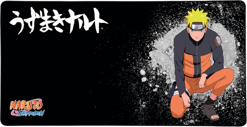 KONIX Naruto Shippuden Xxl Gaming Mouse Mat 90 X 46 Cm Naruto Mouse Mat With Non-Slip Rubber Base - Black - Image 1